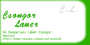 csongor lamer business card