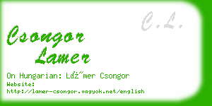 csongor lamer business card